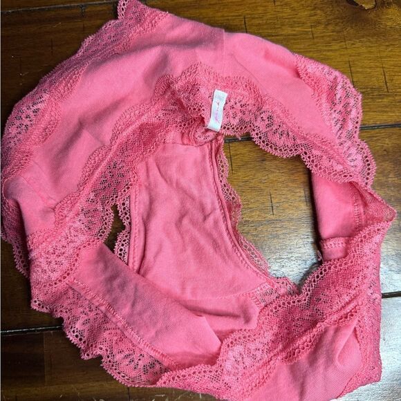PINK Victoria’s Secret Lace Trim Cheekster Panty Size Small - Picture 5 of 5